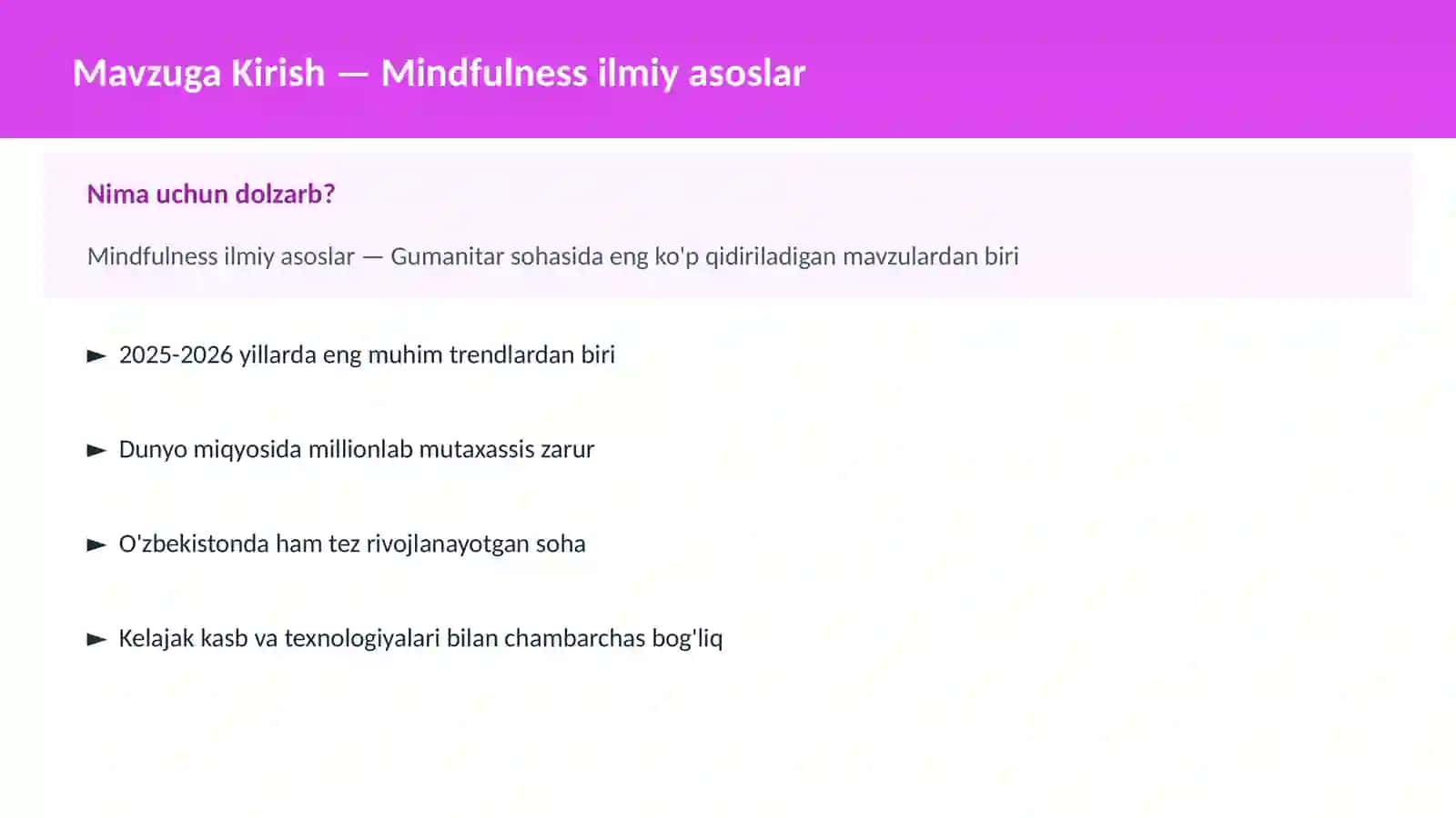 Mindfulness ilmiy asoslar 2
