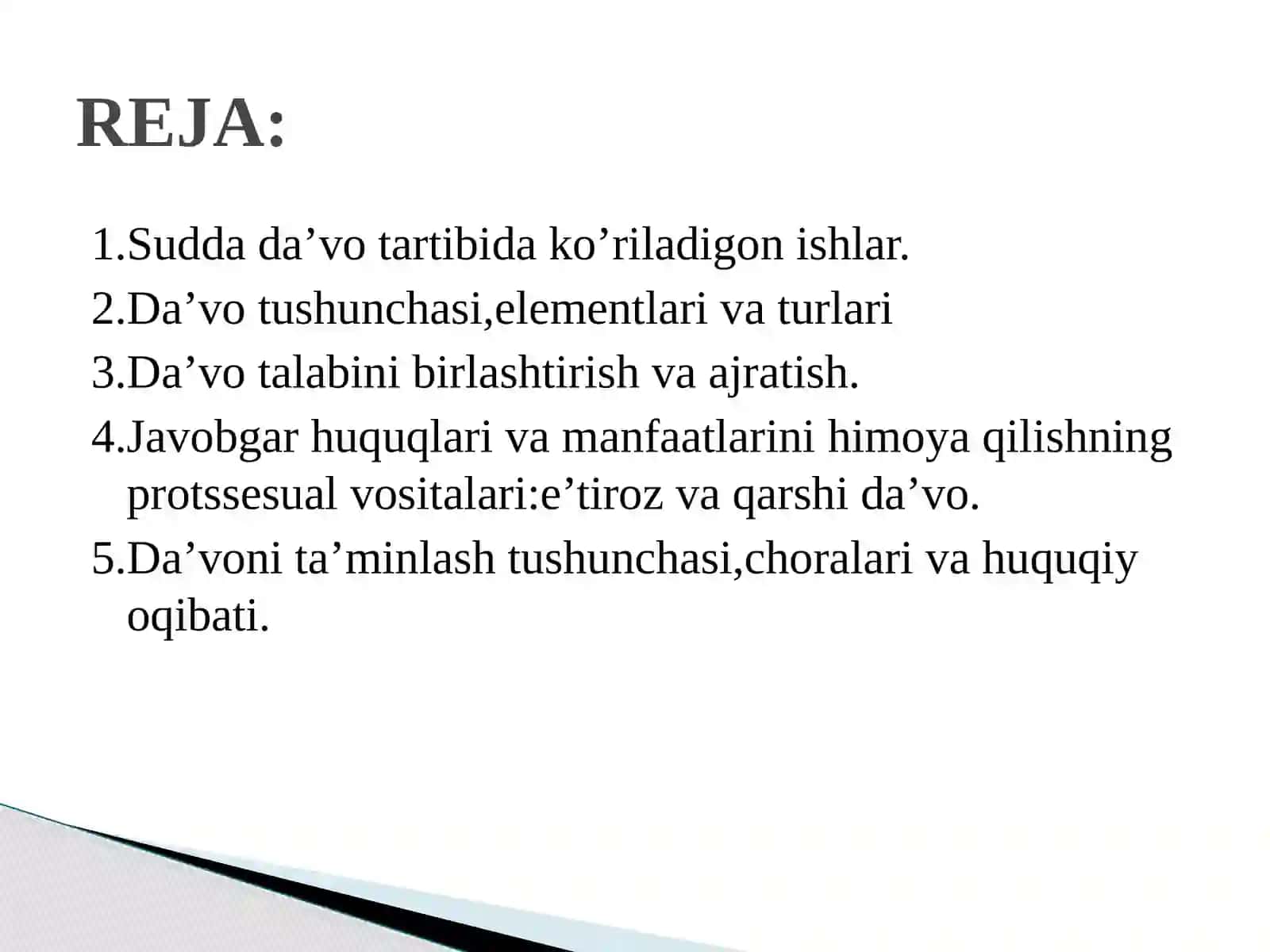 Fuqarolik protssesidada’vo 2