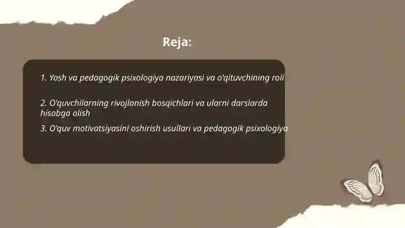 Yosh va pedagogik psixologiyada o'qituvchi faoliyatida tutgan o'rni 2