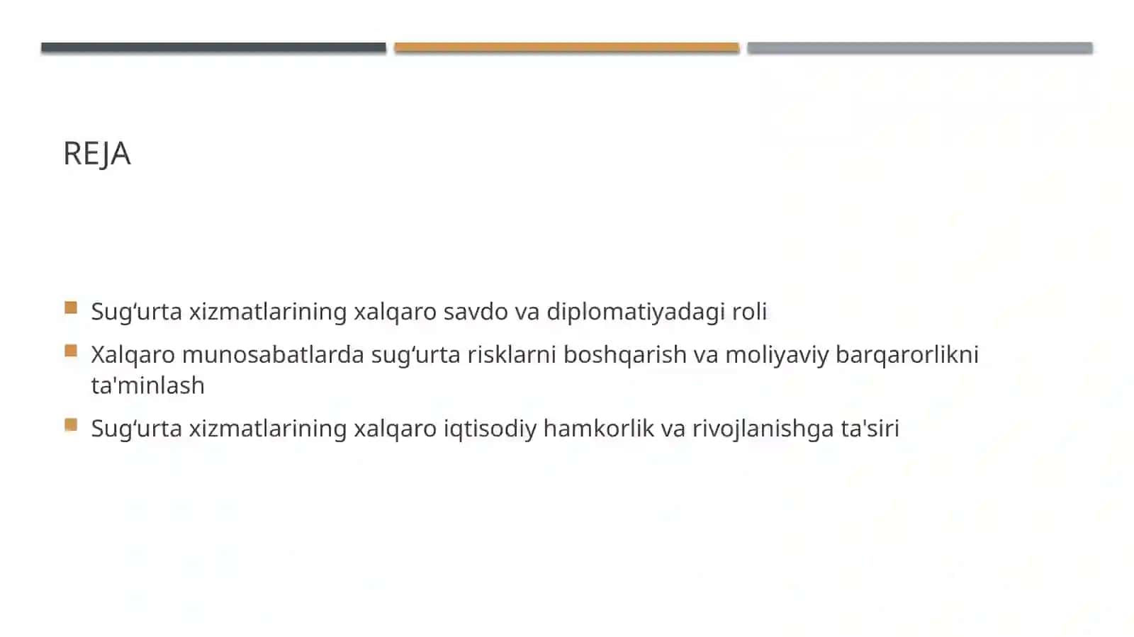 Xalqaro munosabatlarda sug‘urta xizmatlarining o‘rni 2
