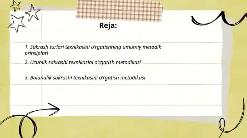 Sakrash turlari texnikasini oʻrgatish metodikasi 2
