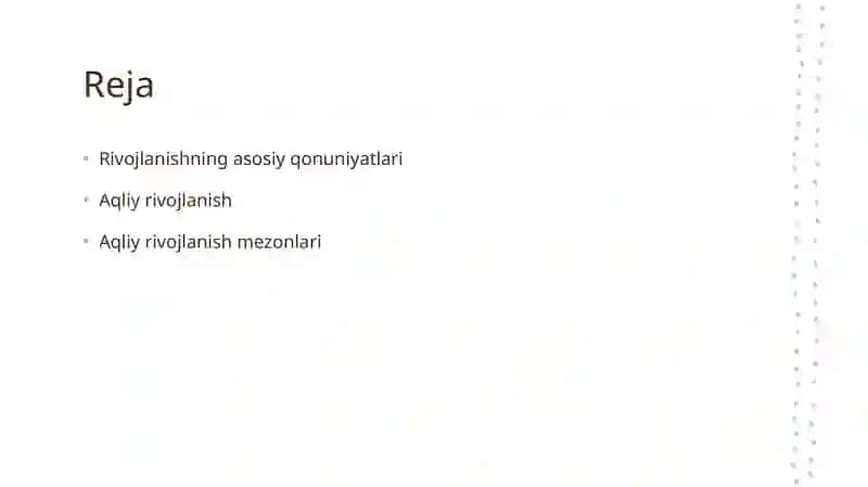 Aqliy rivojlanishning asosiy qonunlari 2