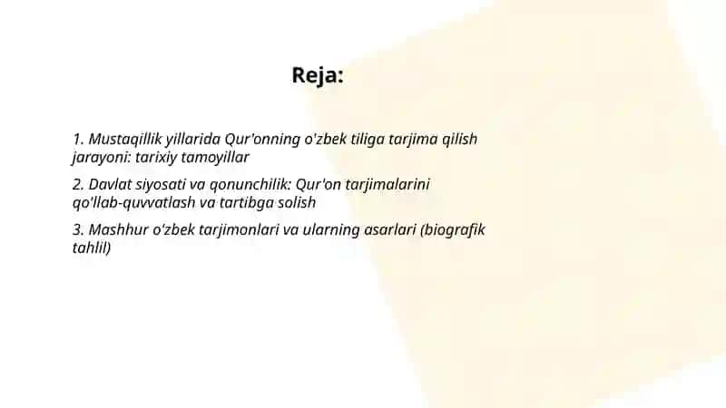 Qur'onning oʻzbek tiliga tarjima qilinishi va tafsiflari 2