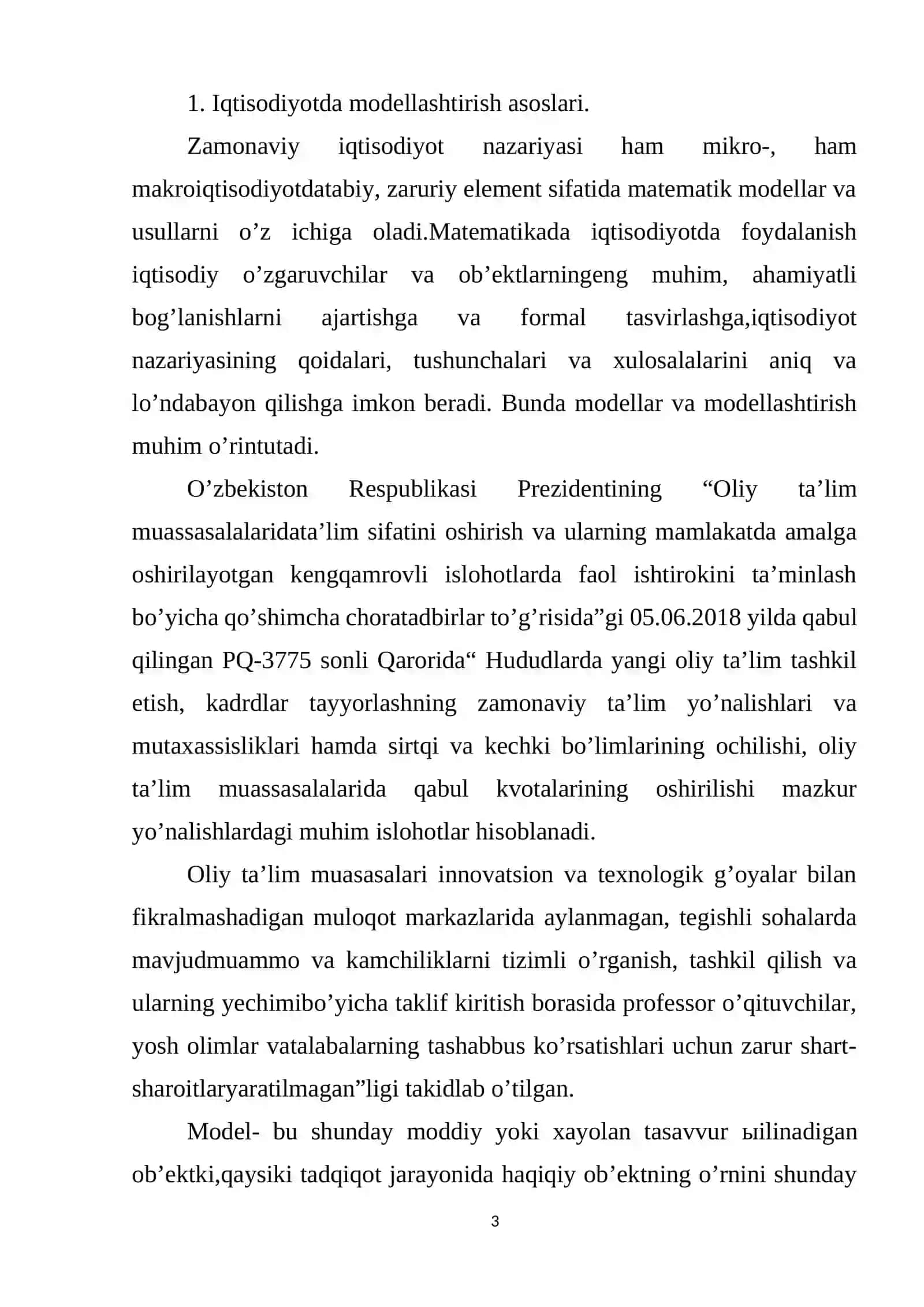 Ekonom etrik modellashtirish asoslari 2