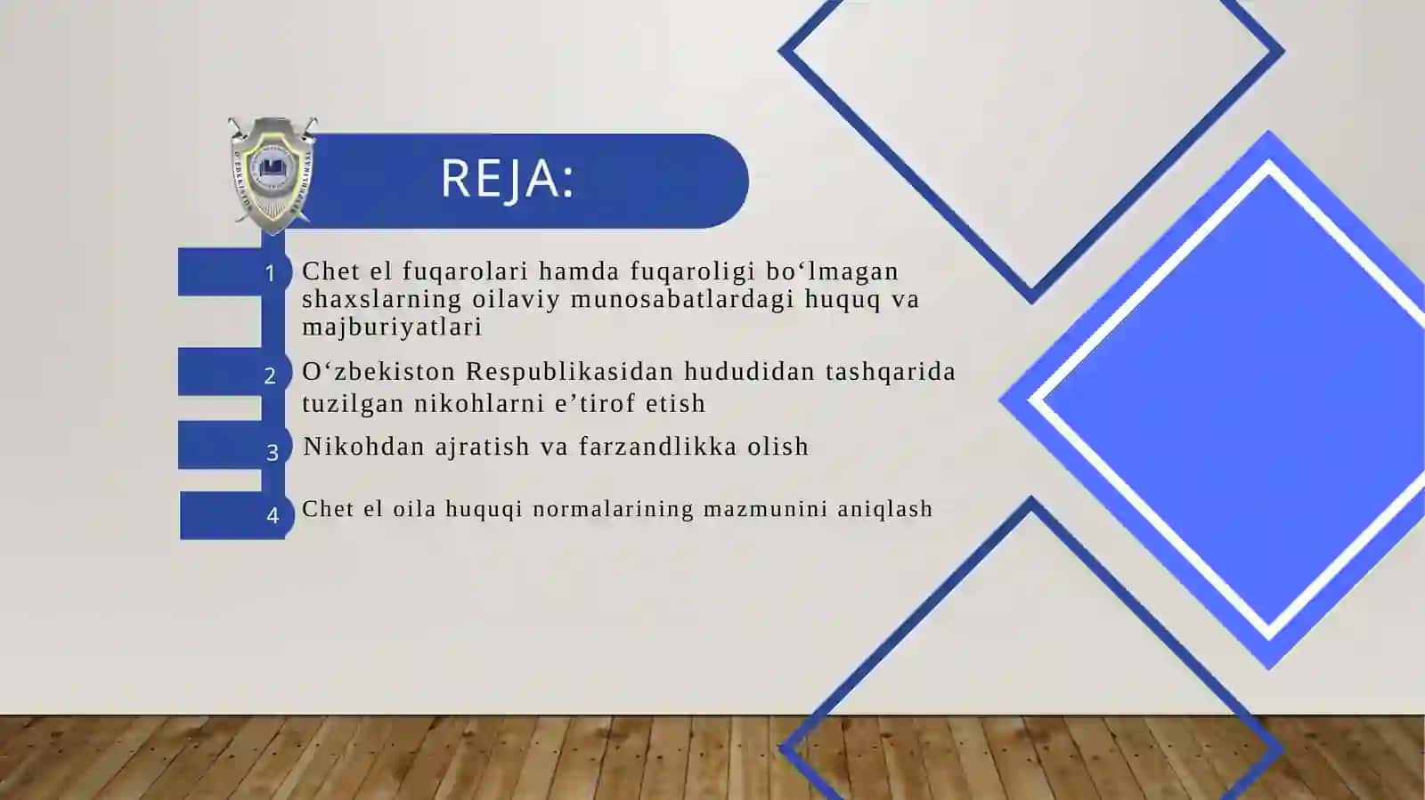 CHET EL FUQAROLARI VA FUQAROLIGI BO‘LMAGANSHAXSLAR ISHTIROKIDAGI OILAVIY MUNOSABATLARNI TARTIBGA SOLISH 2