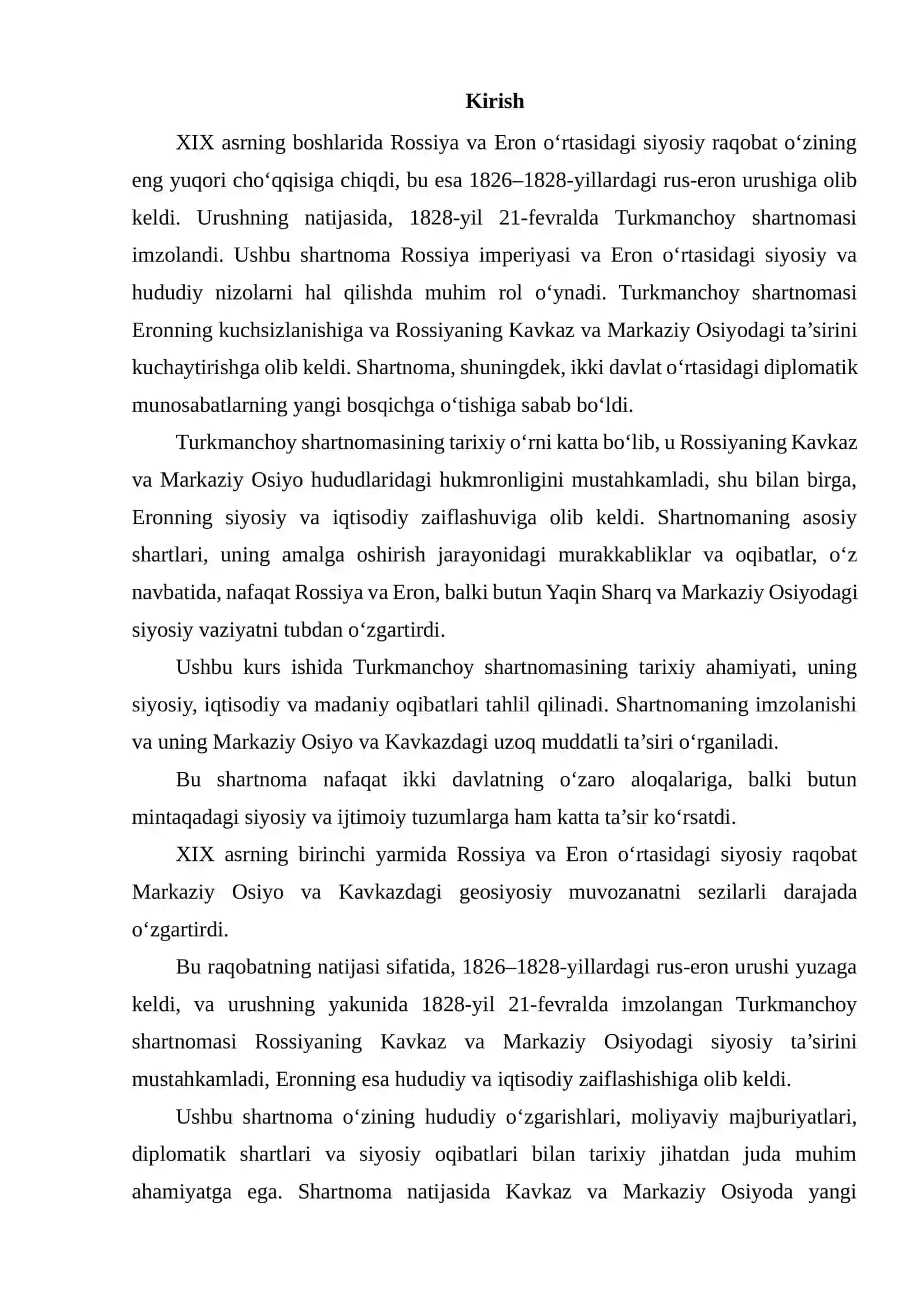 Turkmanchoy shartnomasi 2