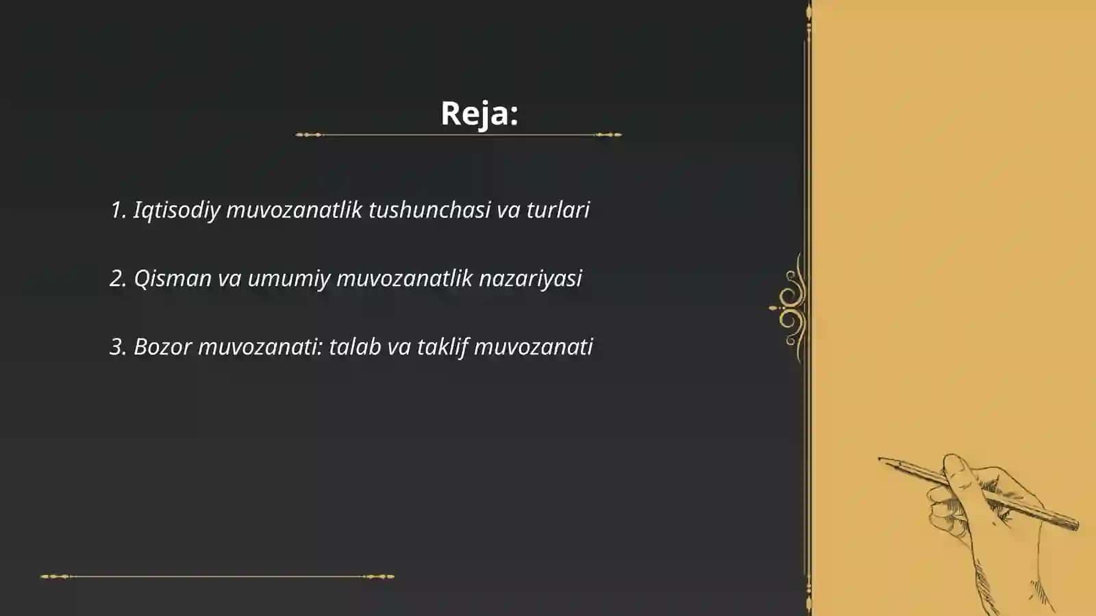 Iqtisodiy muvozanatlik koʻrinishlari va iqtisodiy nisbatlar 2