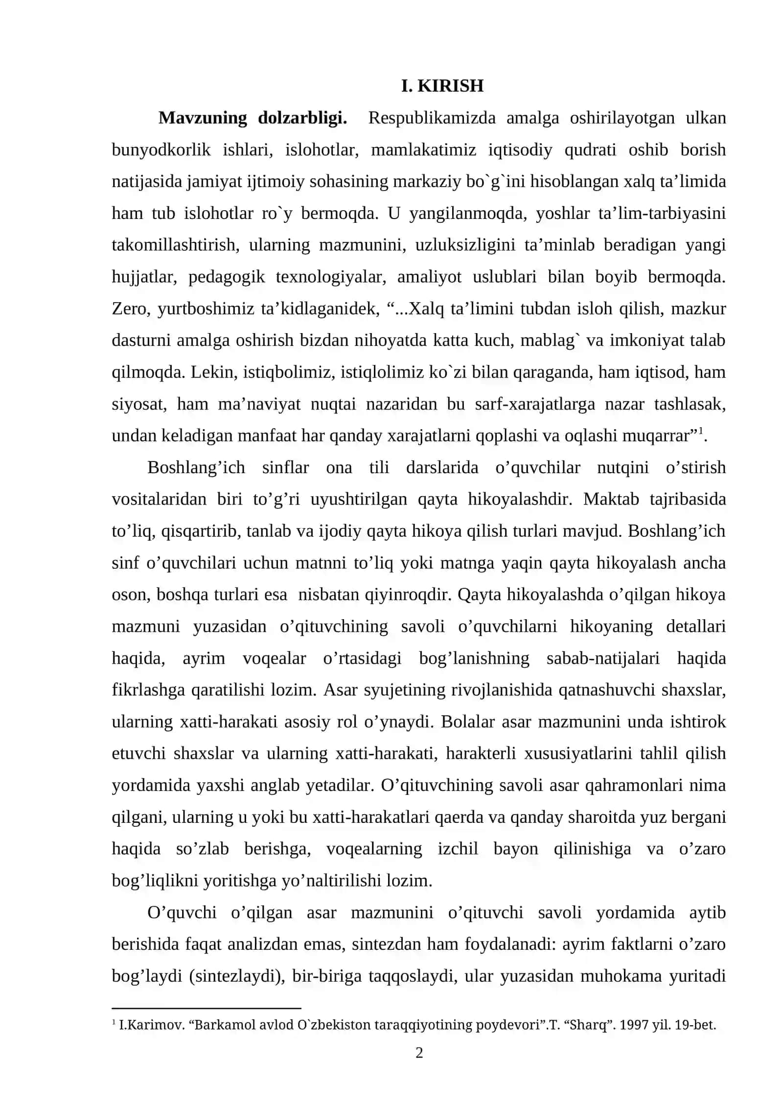 ONA TILI DARSLARIDA O`QUVCHILAR NUTQINI O`STIRISH 2