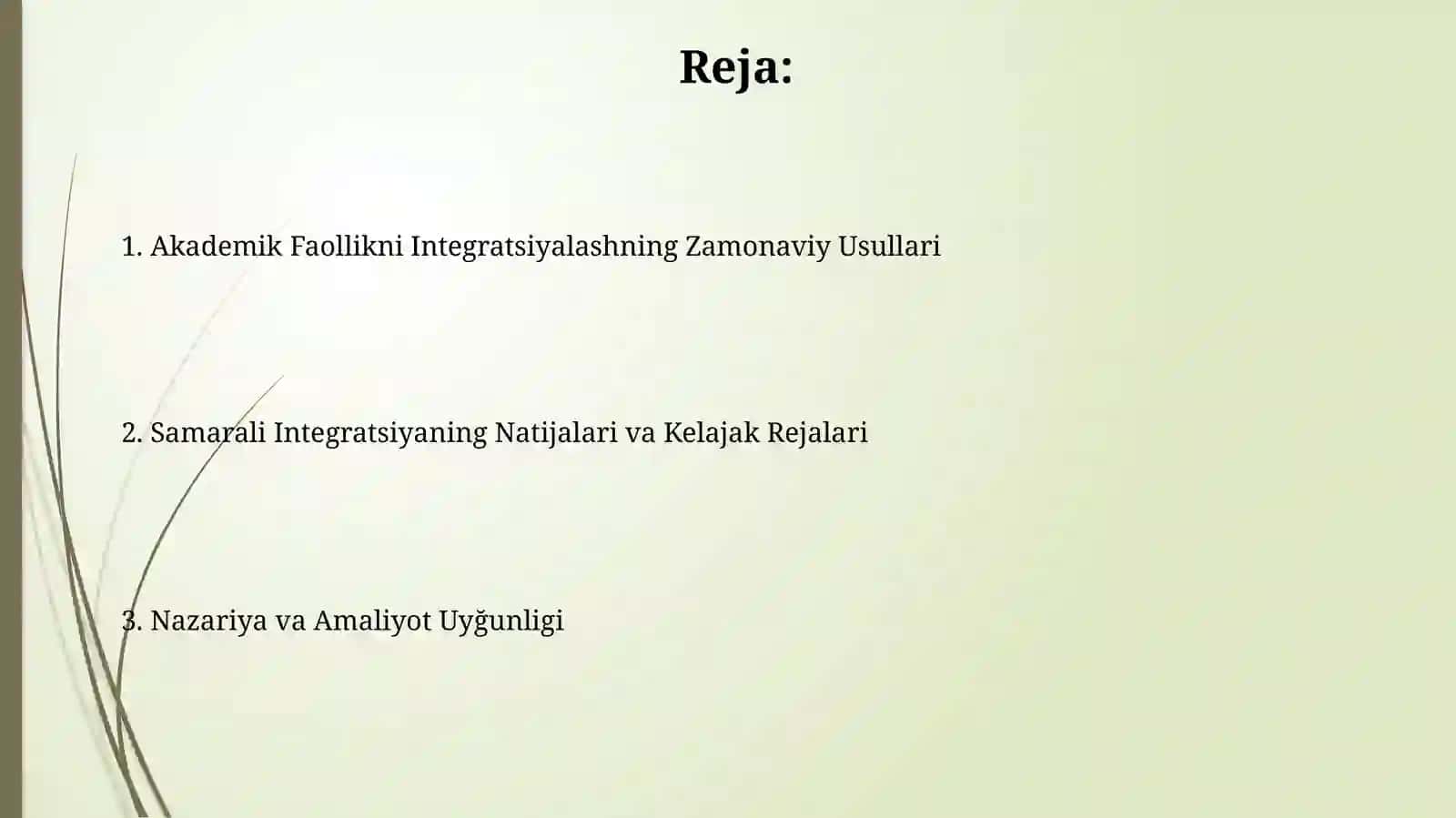 Akademik faoliyat integratsiya: nazariya va amaliyot uygʻunligi 2