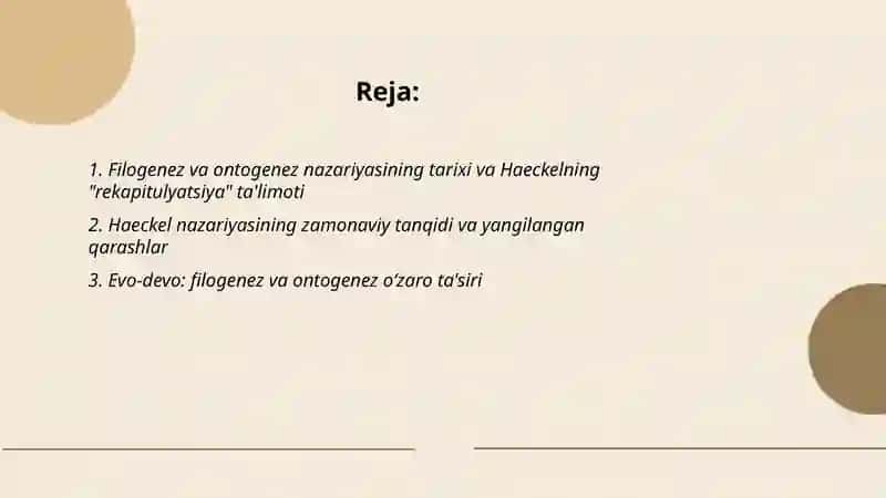 Filogenez va ontogenezning o‘zaro bog‘liqligi 2