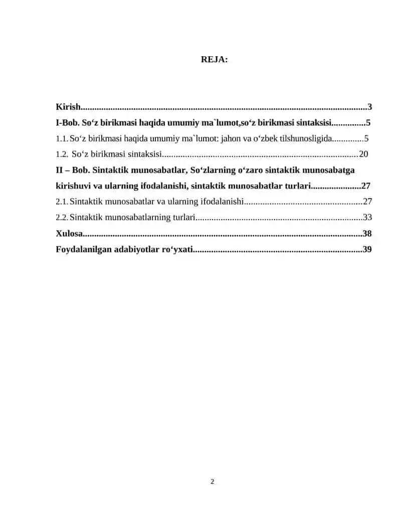 SO‘Z BIRIKMASIDAGI SINTAKTIK MUNOSABAT 2