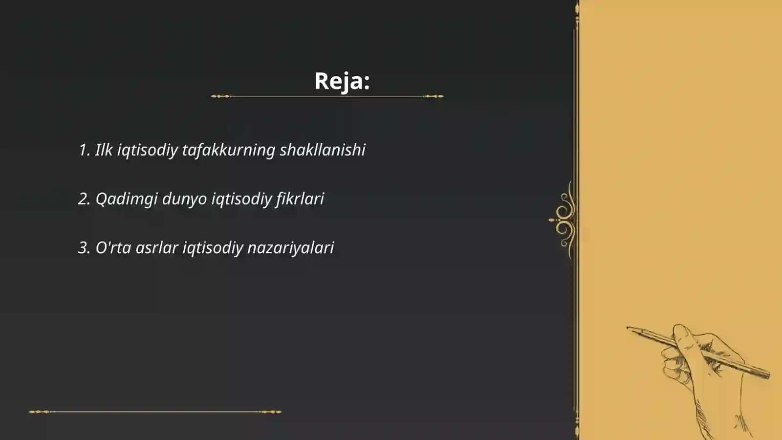 Iqtisodiyot nazariyasi rivojlanishining asosiy bosqichlari 2