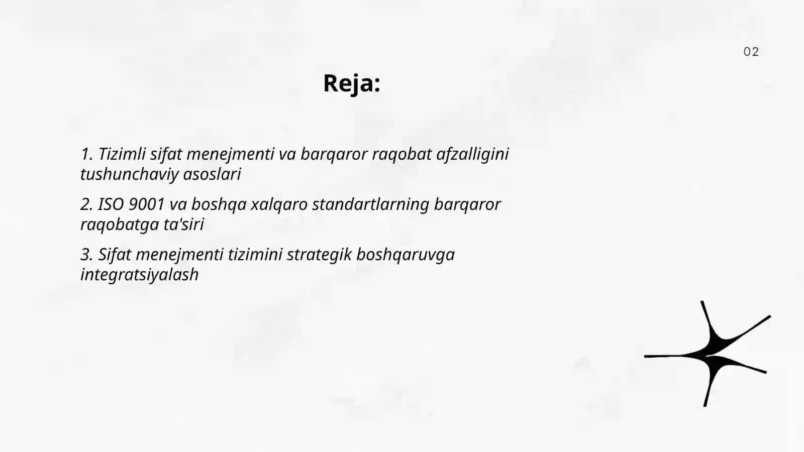 Barqaror raqobat afzalligini ta'minlashda tizimli sifat menejmentining roli 2
