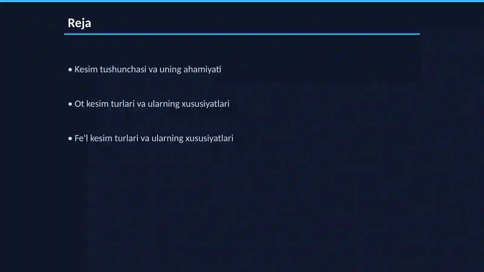 Kesim va uning ifodalanishi. Ot kesim va fe'l kesim haqida tushuncha 2