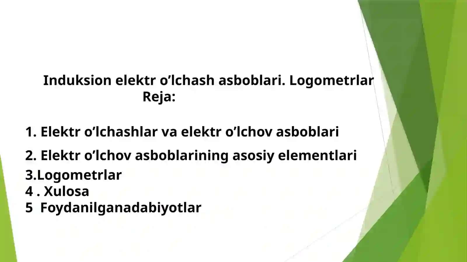 Elektot o'lchov asboblari 2
