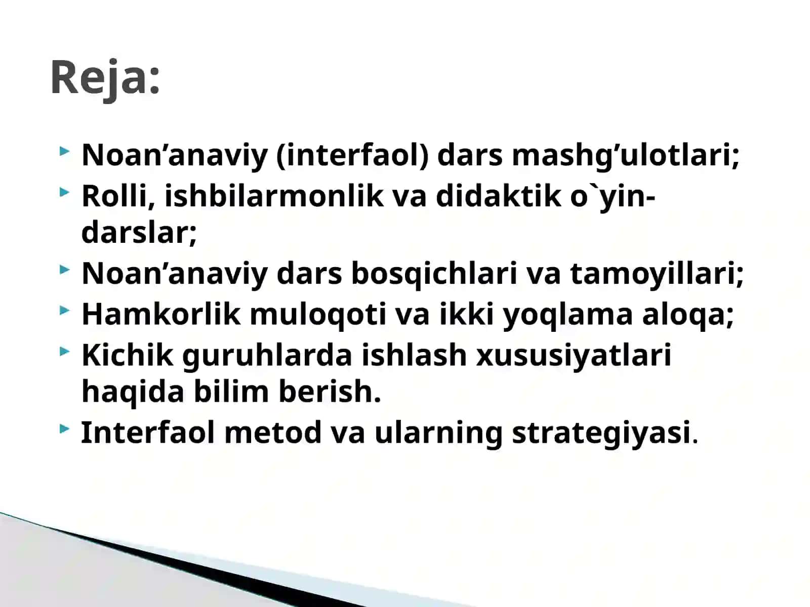 Interaktiv metodlar va ularning tasnifi 2