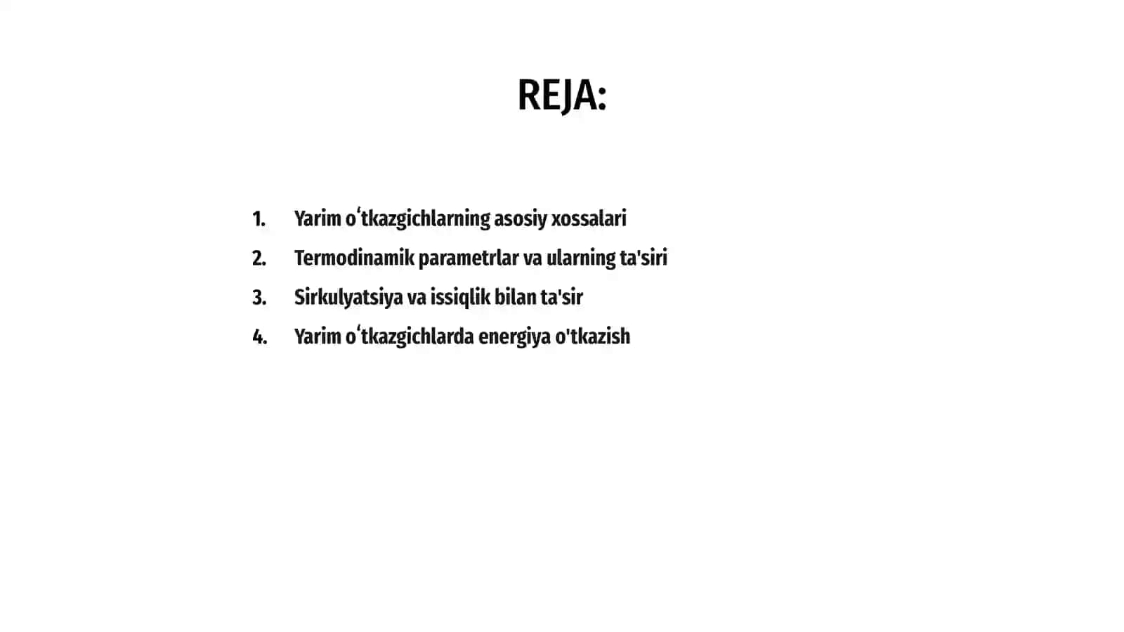 Yarim o’tkazgichlarning termodinamik xossalari 2