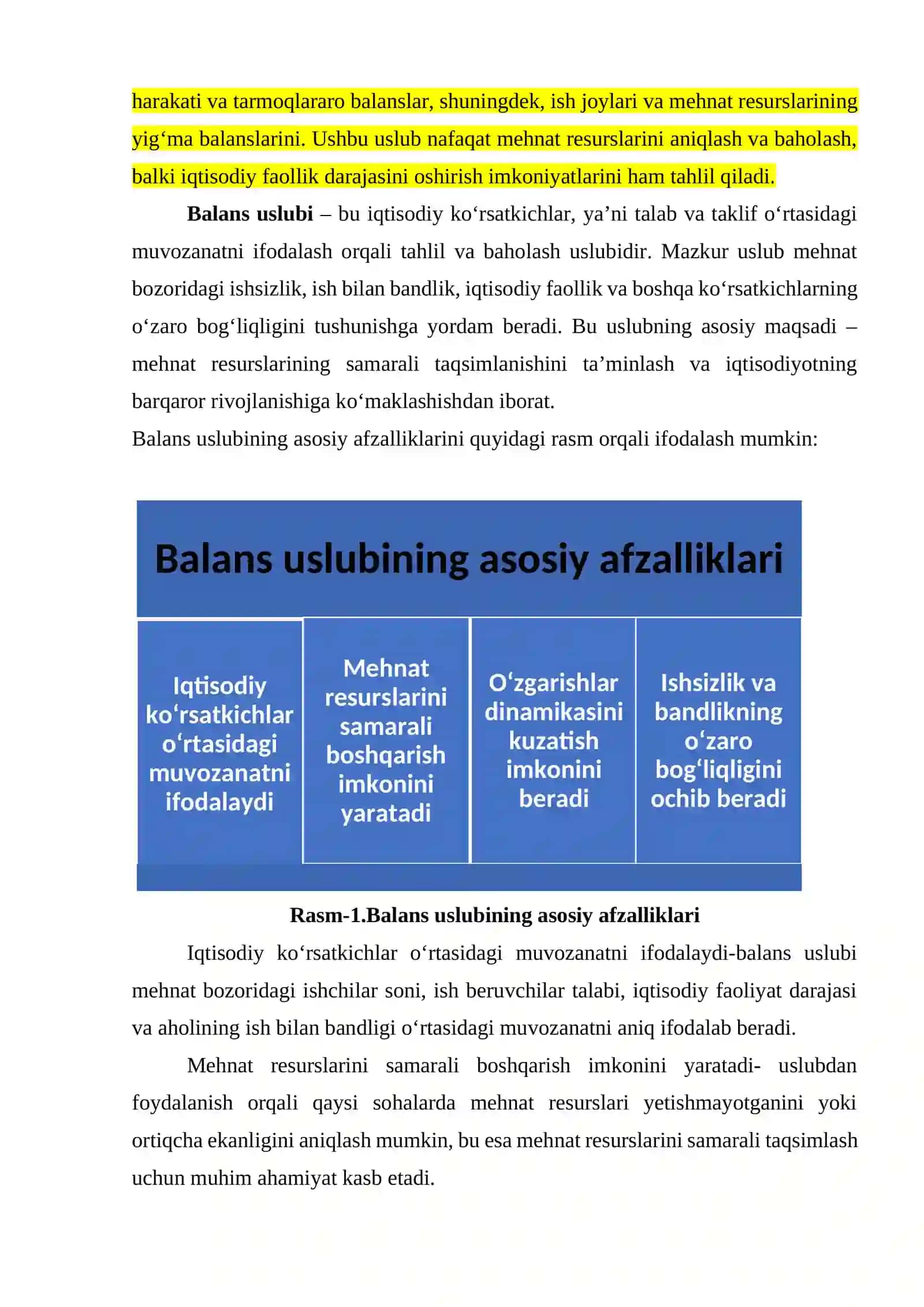 Mehnat Bozori va Aholi Ish Bilan Bandligini Tahlil Qilishning Balans Uslubi 2