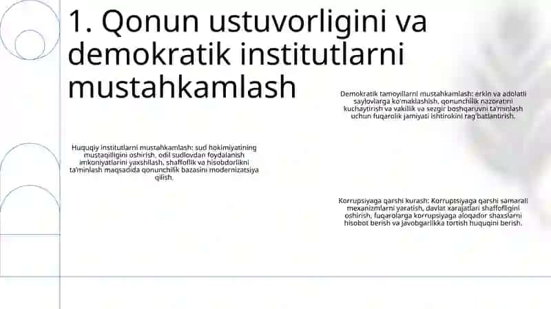 Davlat Va Jamiyat Qurilish Tizimini Takomillashtirishning Ustuvor Yo'Nalishlari 2