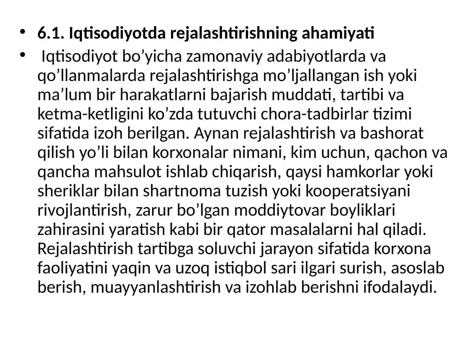 Sanoat korxonalarida rejalashtirish 2