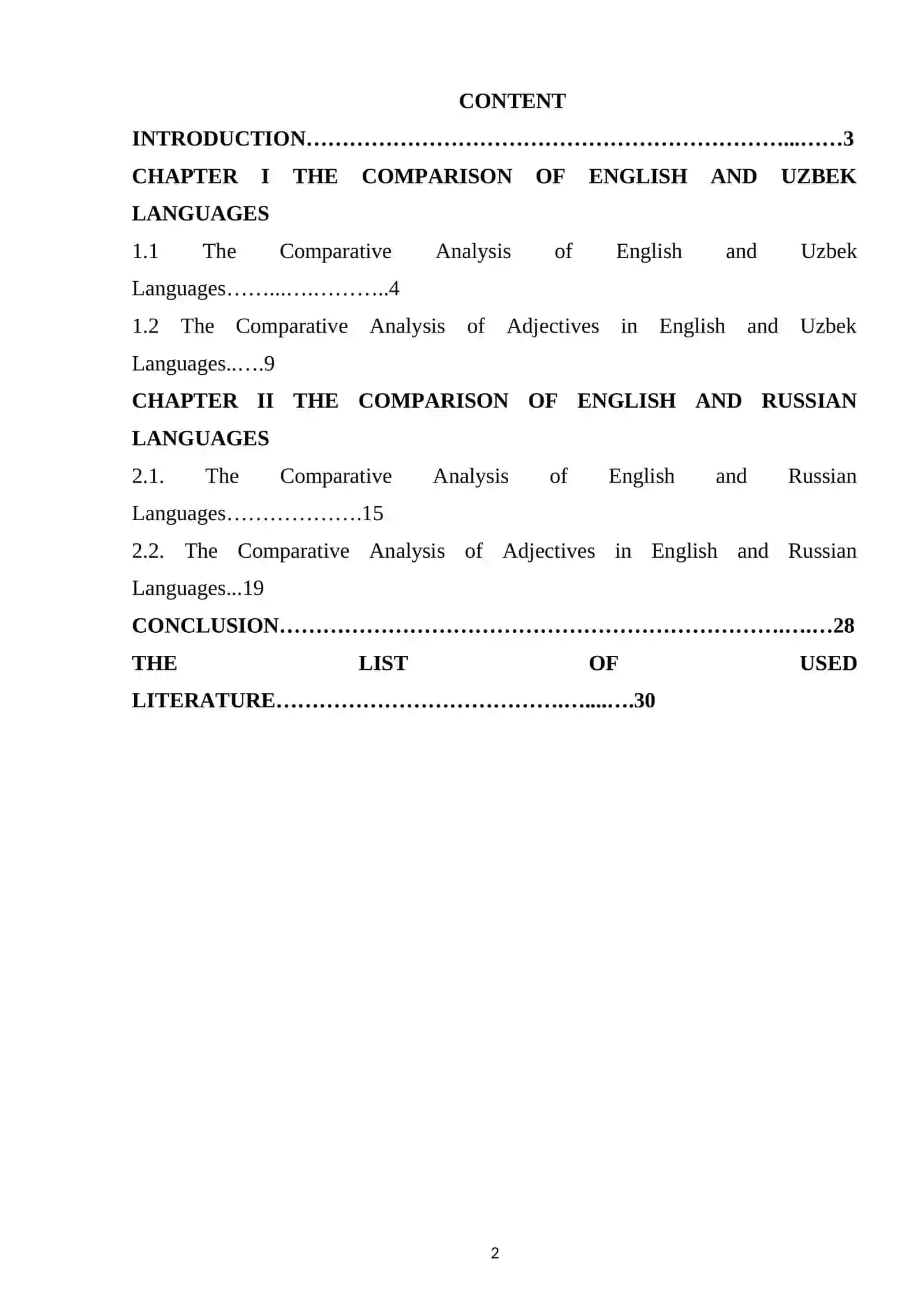 THEME: DEGREES OF COMPARISION OF ADJECTIVES IN UZBEK, ENGLISH AND RUSSIAN 2