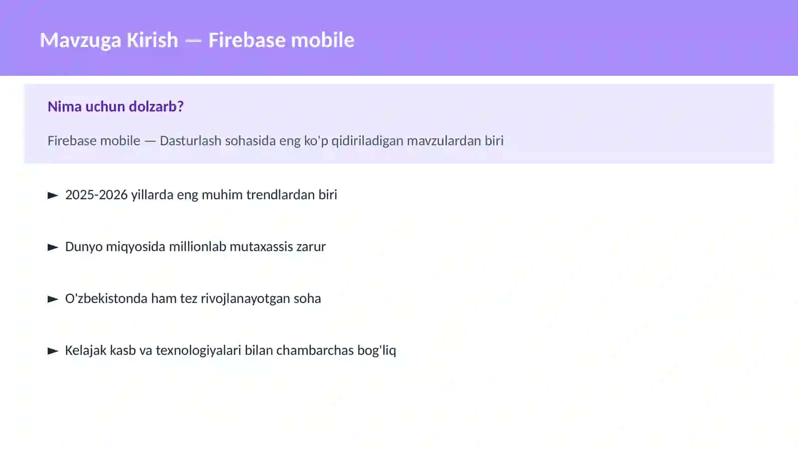 Firebase mobile 2