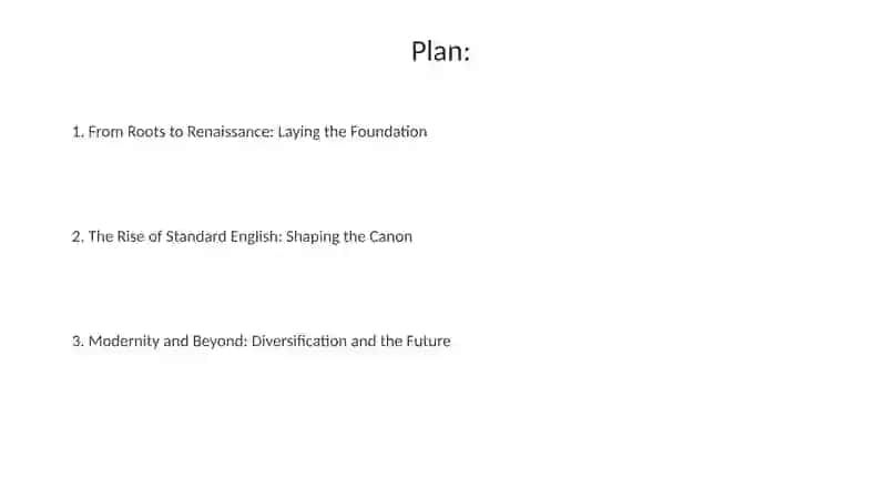 The development of Literary English 2