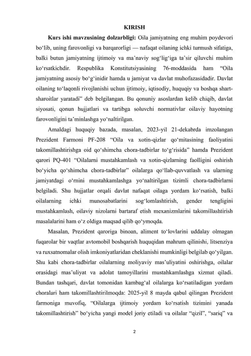 OILAVIY HAYOTNING FAROVONLIGIGA BEVOSITA TASIR ETUVCHI OMILLAR 2