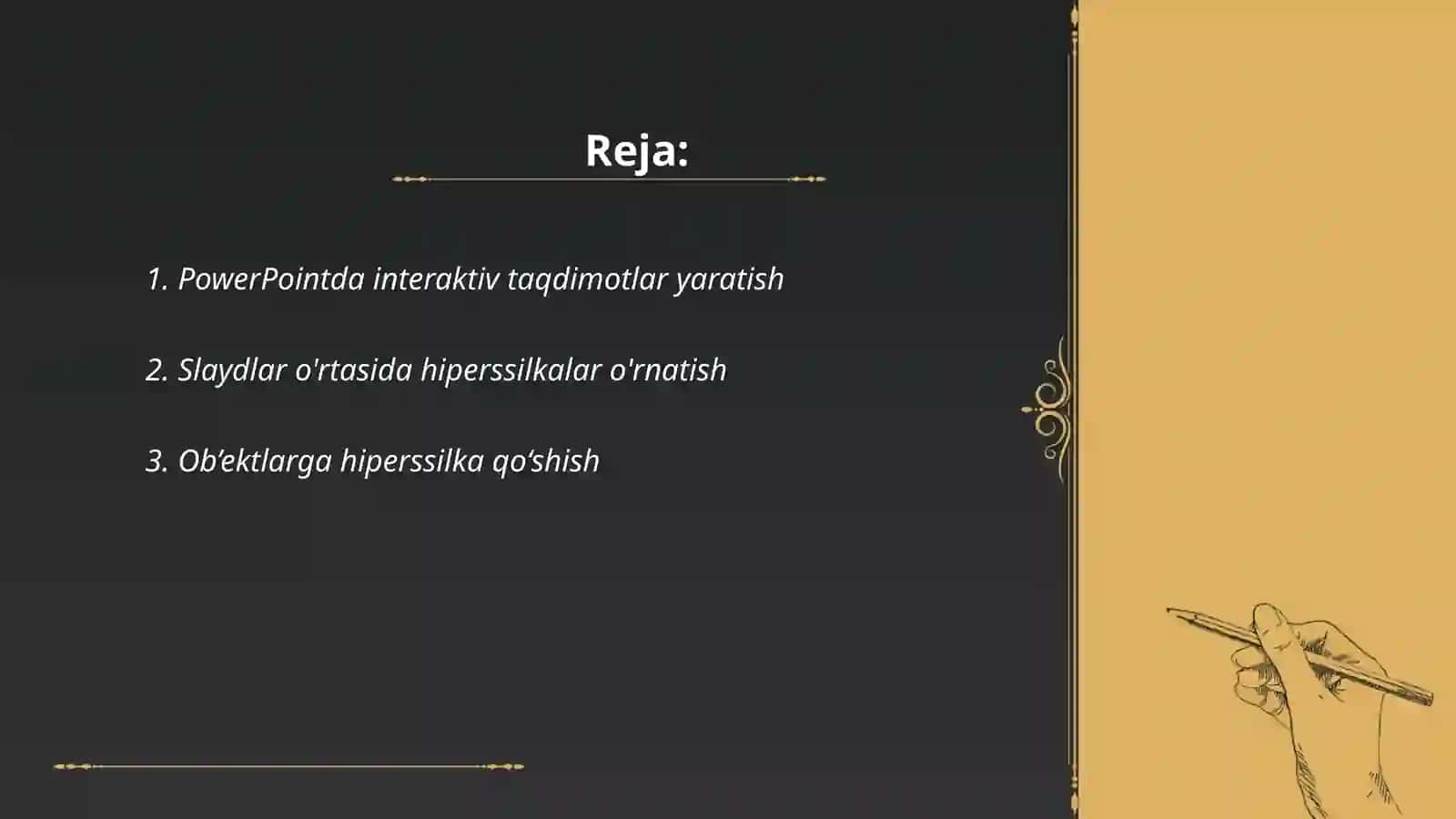 PowerPointda interaktiv taqdimotlar yaratish 2