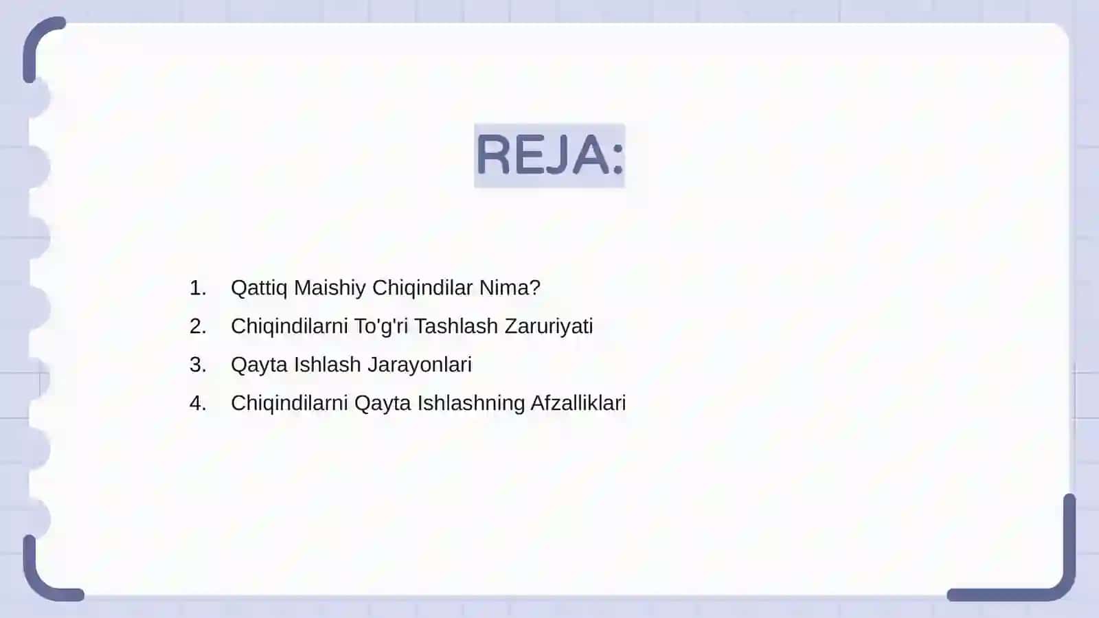 Qattiq Maishiy Chiqindilar Nima? 2