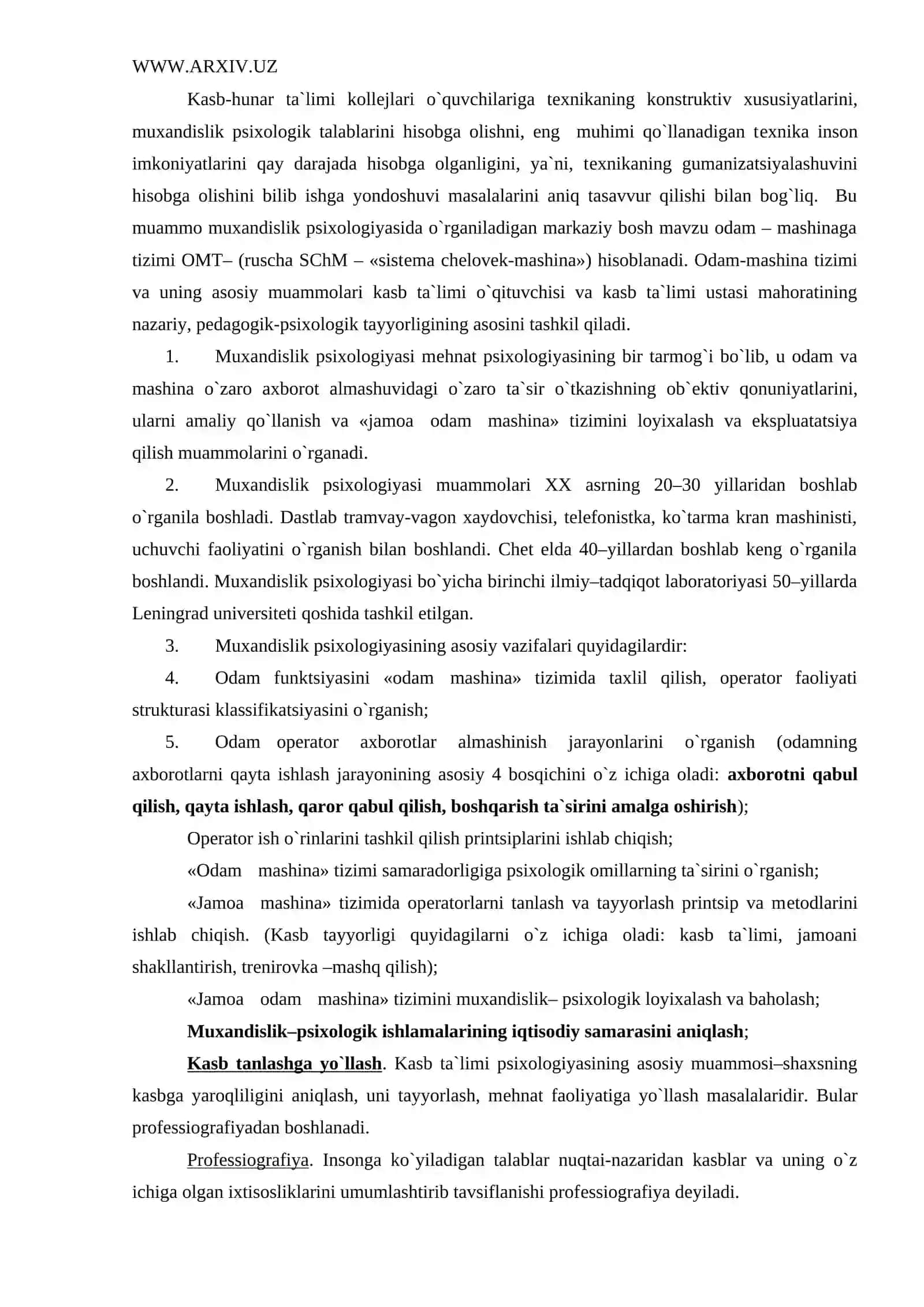 Kasb ta`limi psixologiyasi prеdmеti va uning vazifalari 2