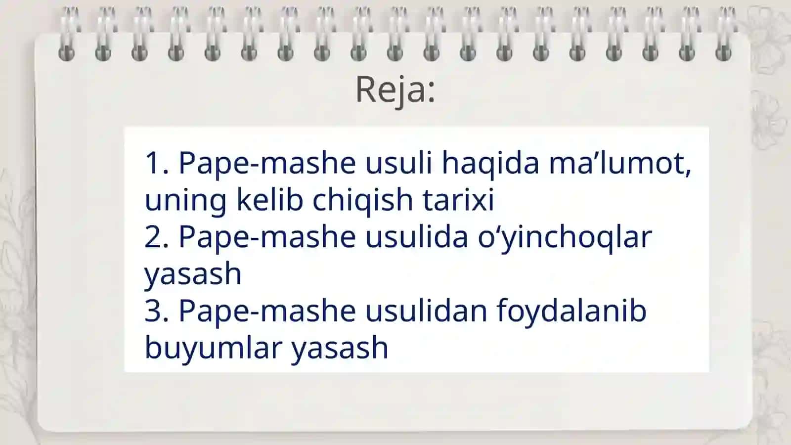 PAPE-MASHEUSULIDA O‘YINCHOQLAR VA TURLI BUYUMLAR YASASH 2