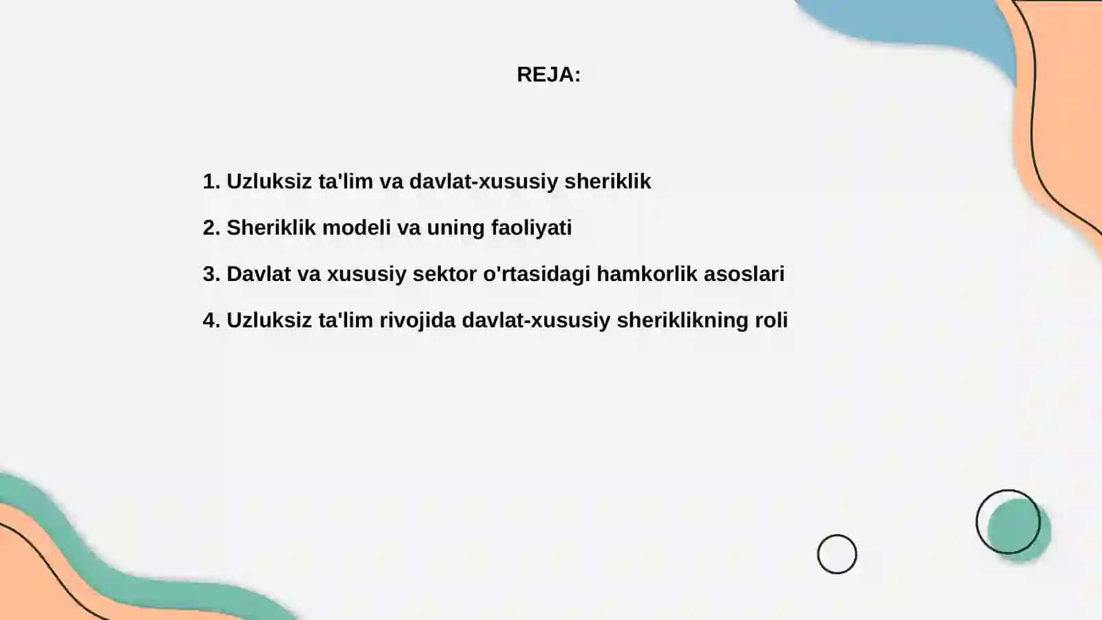 Uzluksiz ta'limda davlat—xususiy sheriklikning o'rni 2