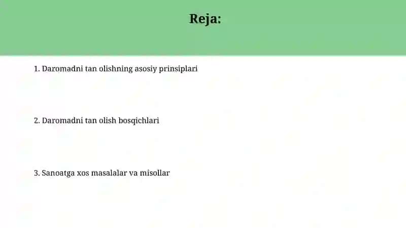 Daromadlarni tan olish 2