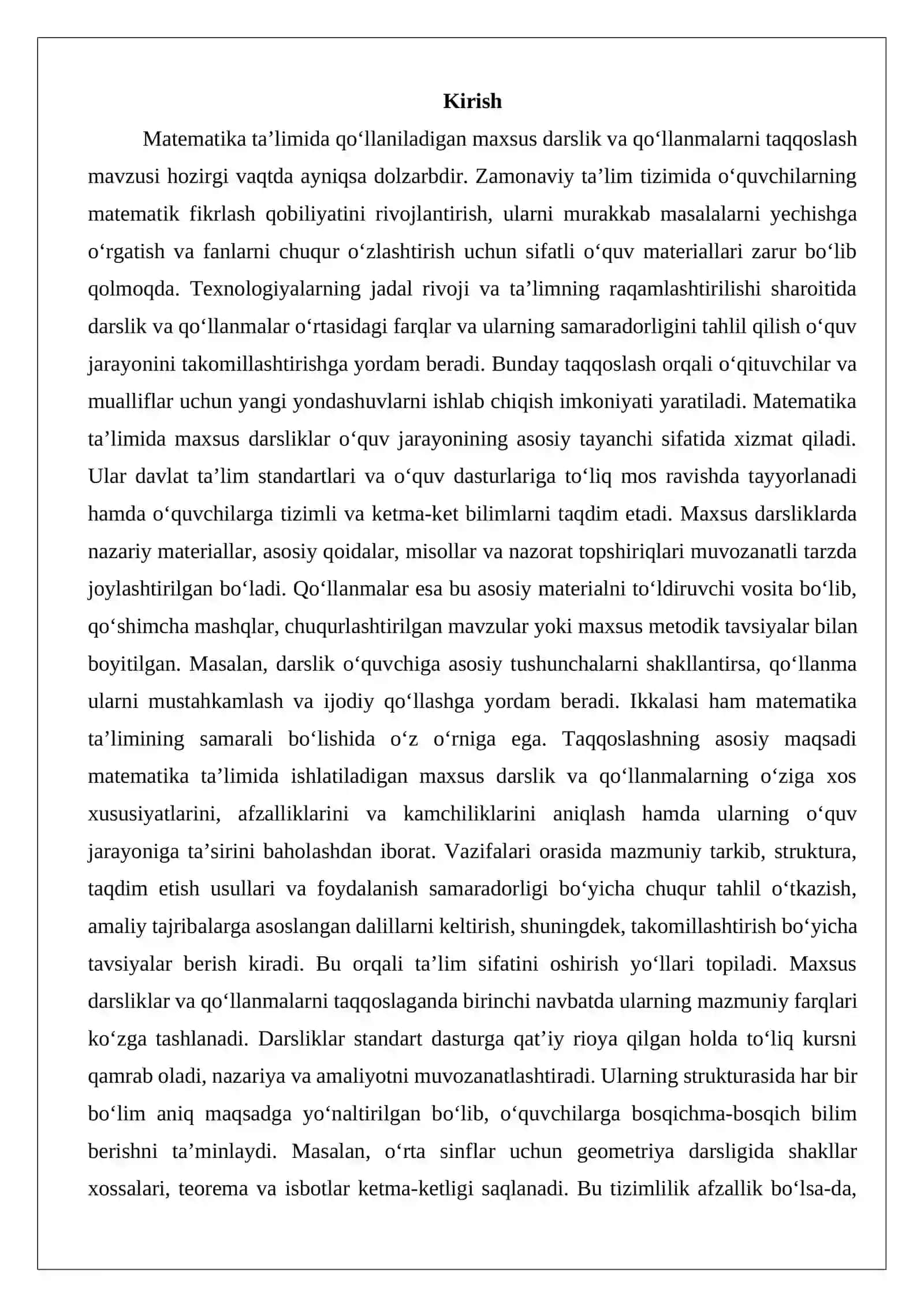 Matematika ta’limida maxsus darslik va qo‘llanmalar 2