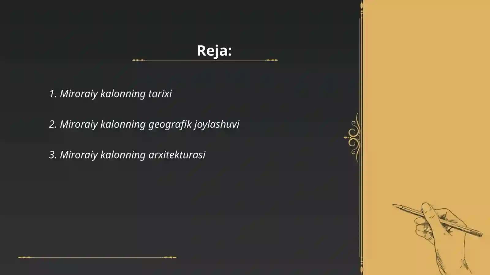 Miroraiy kalon xaqida 2