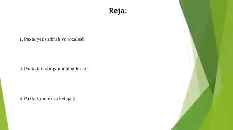 Paxta va undan olinadigan maxsulot 2
