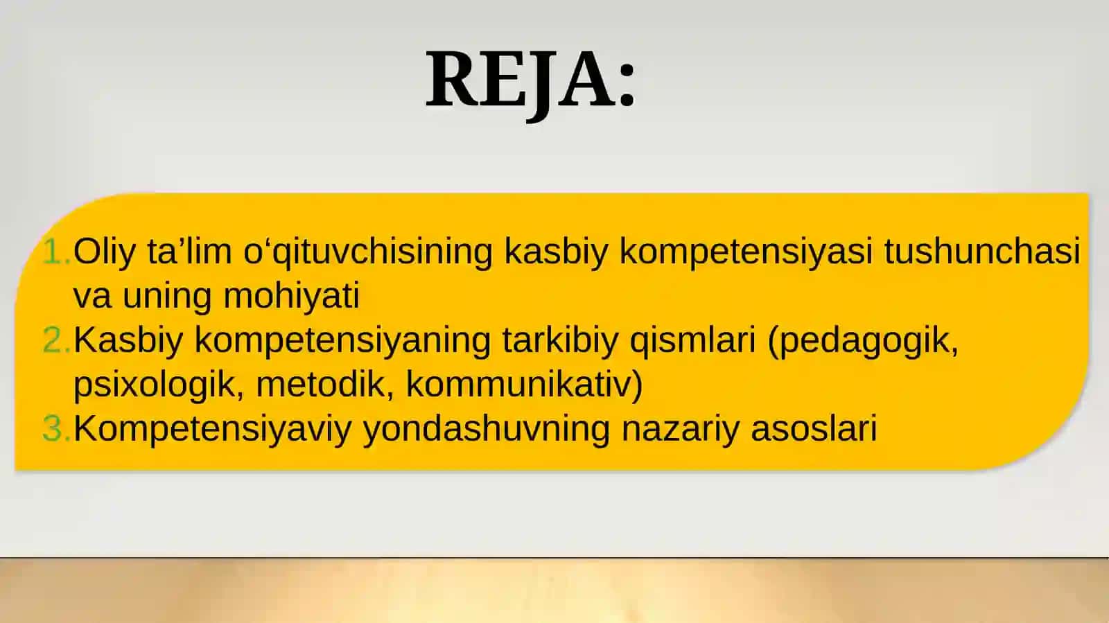 Oliy ta'lim o'qituvchisi kasbiy kompetensiyasini takomillashtirishning nazariy va amaliy aspektorlari 2