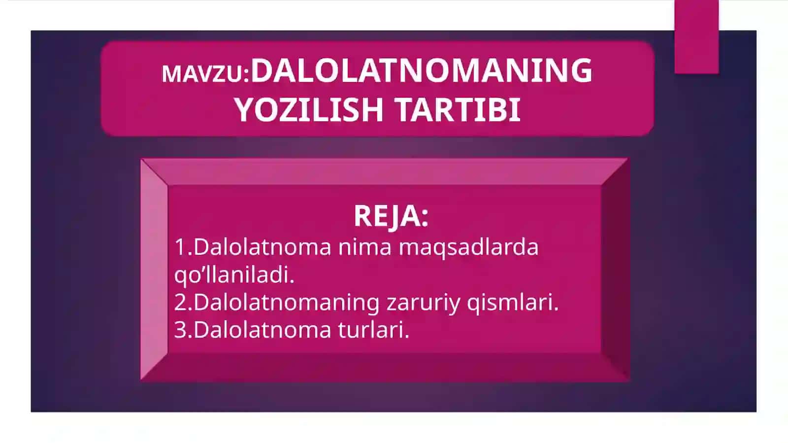 DALOLATNOMANING YOZILISH TARTIBI 2
