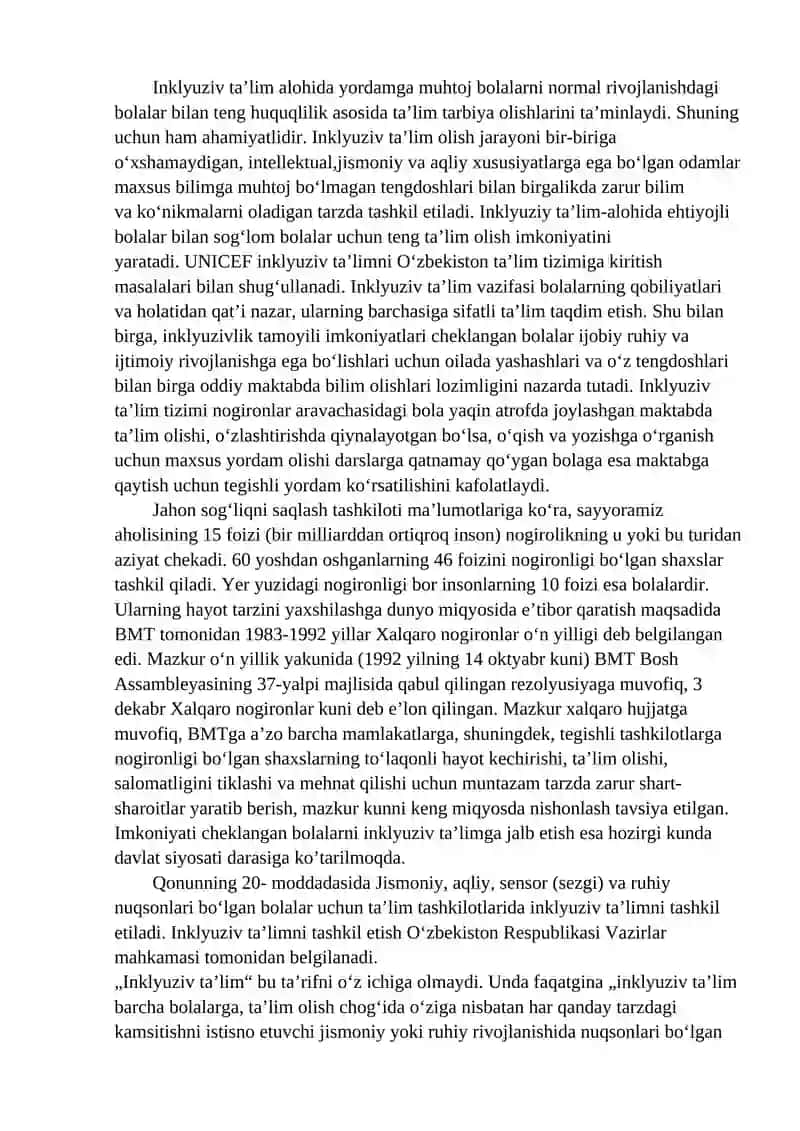 Imkoniyati cheklangan bolalarni samarali inklyuziv talim olishining asosiy shartlari 2