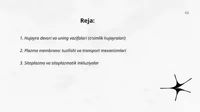 Hujayra tarkibiy qismlari va xillari 2