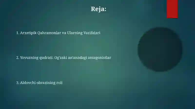 Xalq og'zaki ijodidagi an'anaviy obrazlar 2