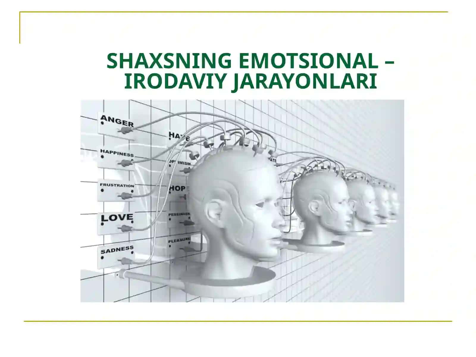 SHAXSNING EMOTSIONAL – IRODAVIY JARAYONLARI 2