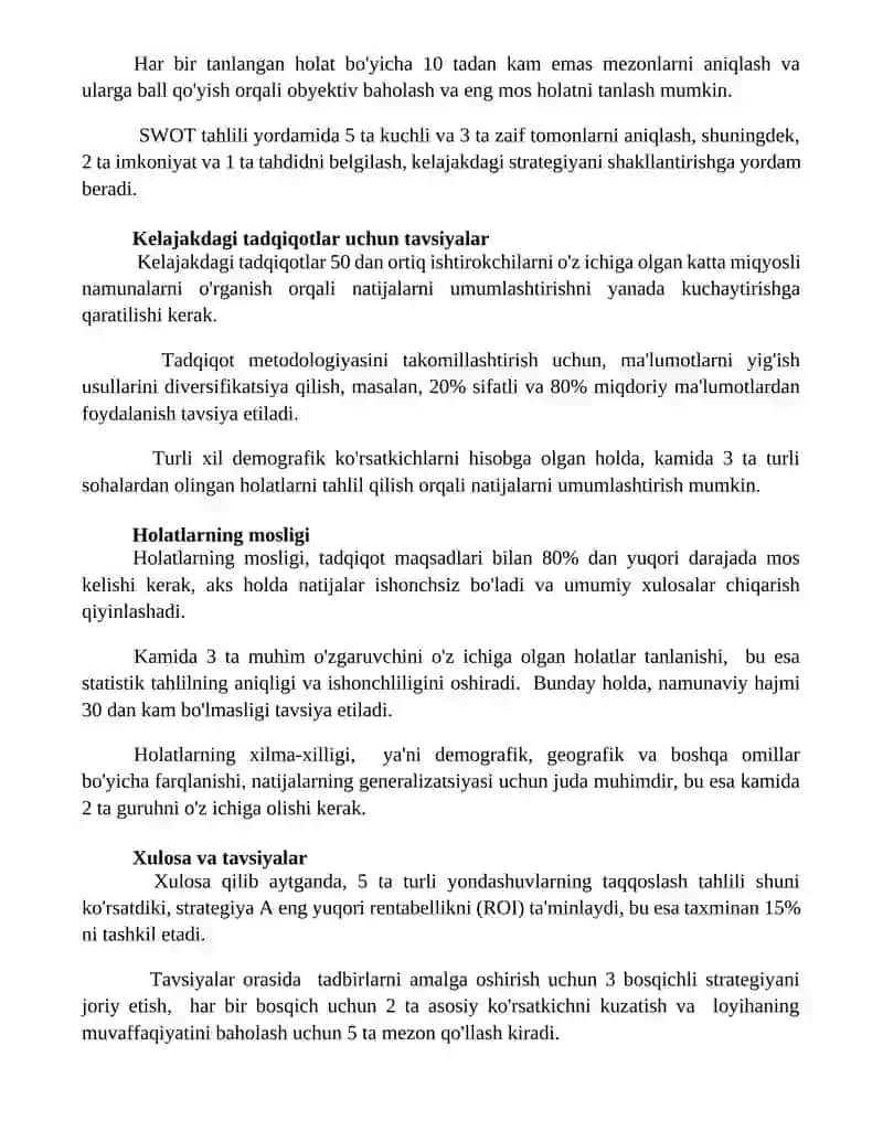 Case-vositalarni baholash va tanlash 2