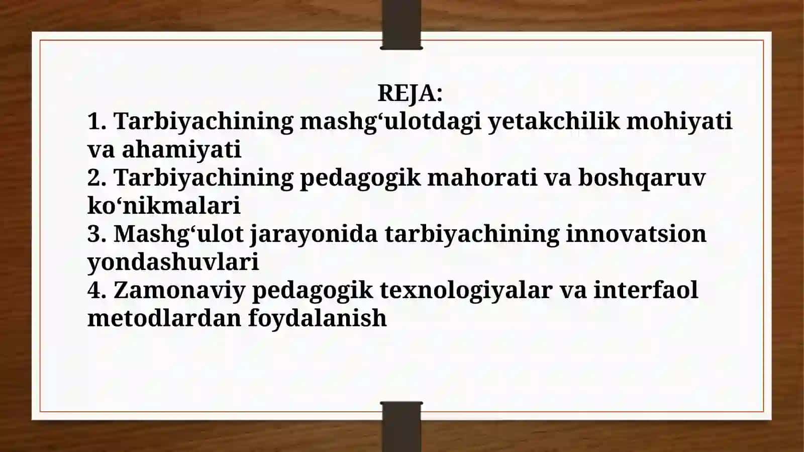 Mashg‘ulotdatarbiyachiningyetakchilikrolivainnovatsionyondashuvi 2