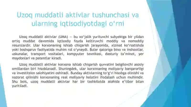 Uzoq muddatli aktivlar hisobini avtomatlashtirish – 10 slaydli taqdimot 2