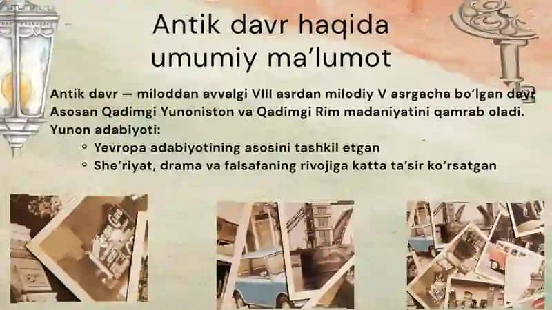 Antik davr yunon adabiyoti 2