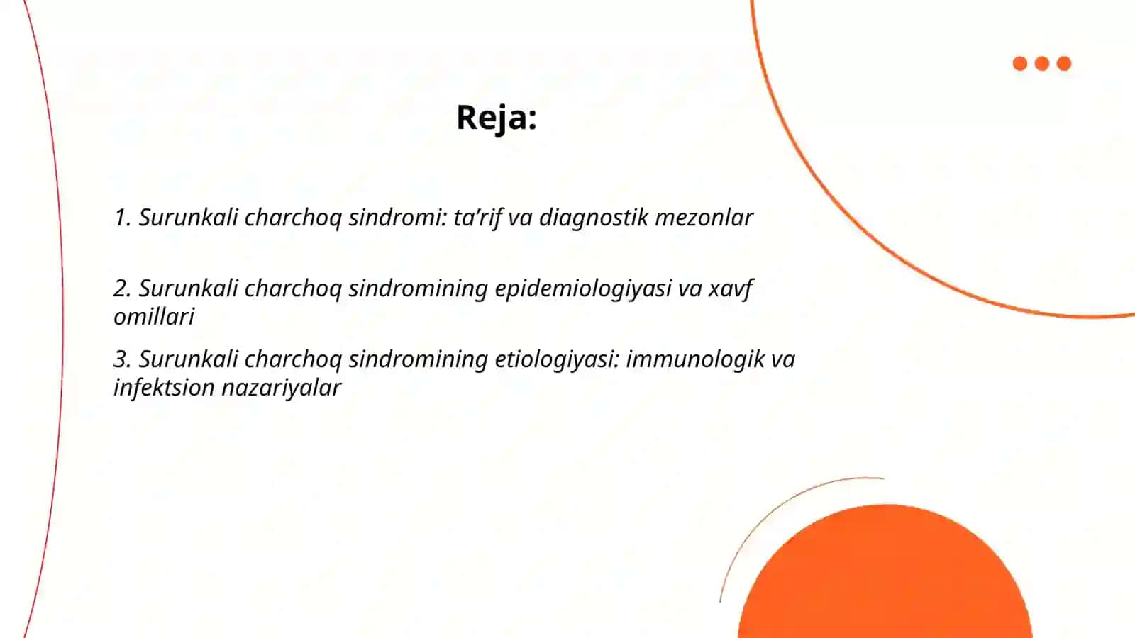 Surunkali charchoq sindromi: ta'rif va diagnostik mezonlar 2