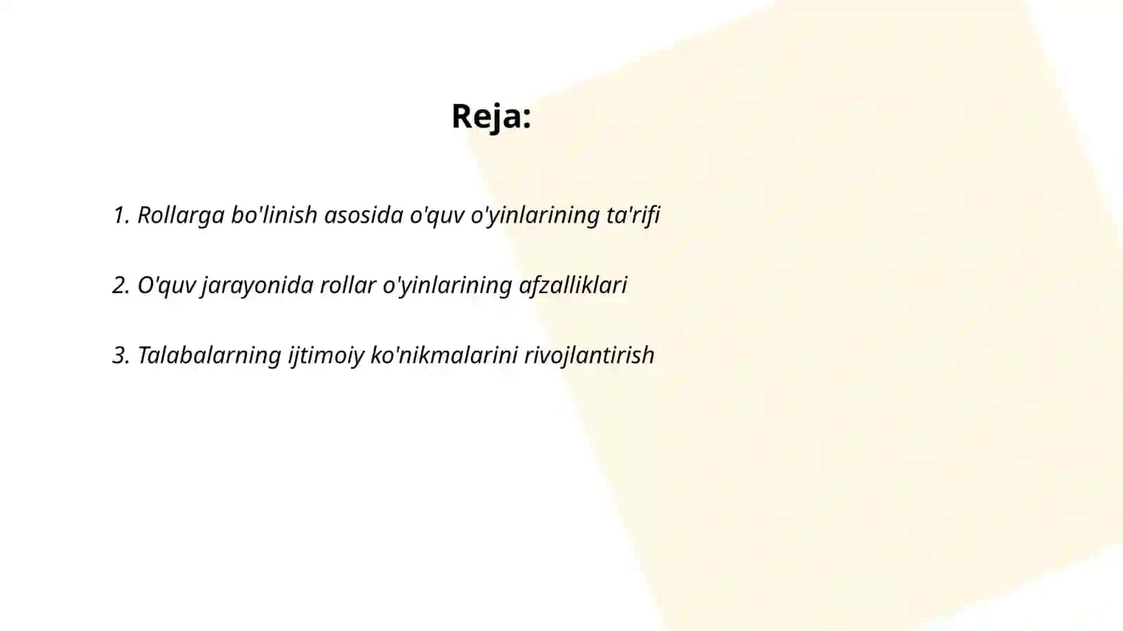 O'quv o'yinlari 2
