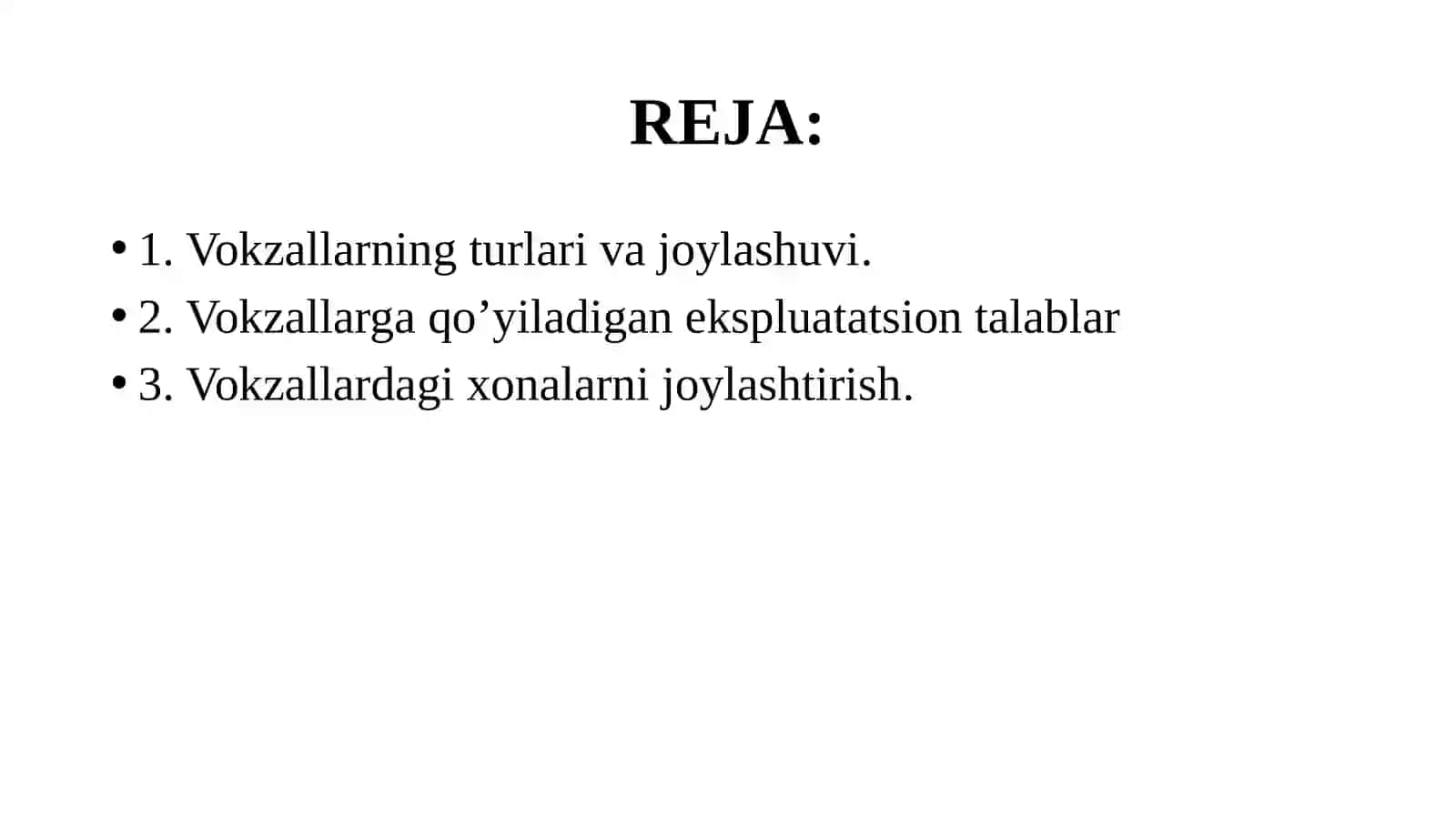 Vokzallar va undagi qurilmalar 2